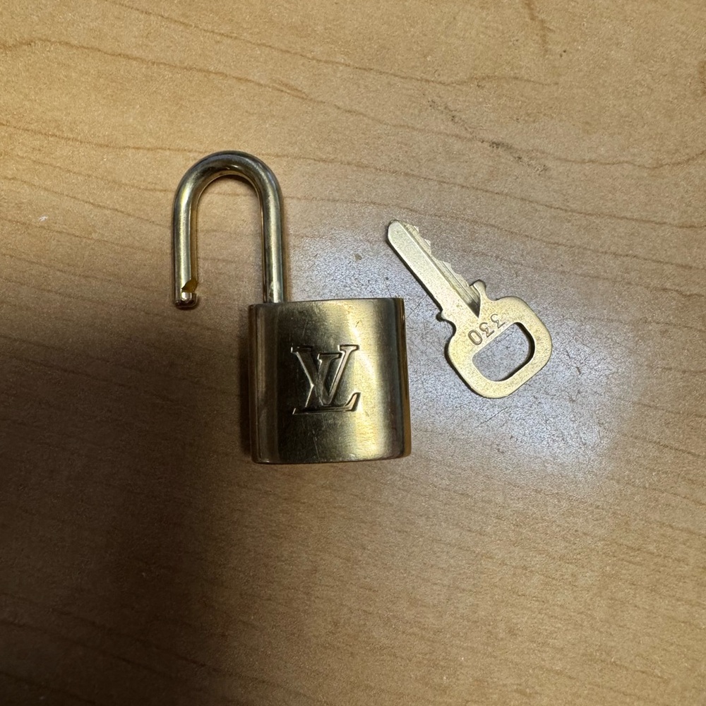 Louis Vuitton Gold Padlock with Key # 330